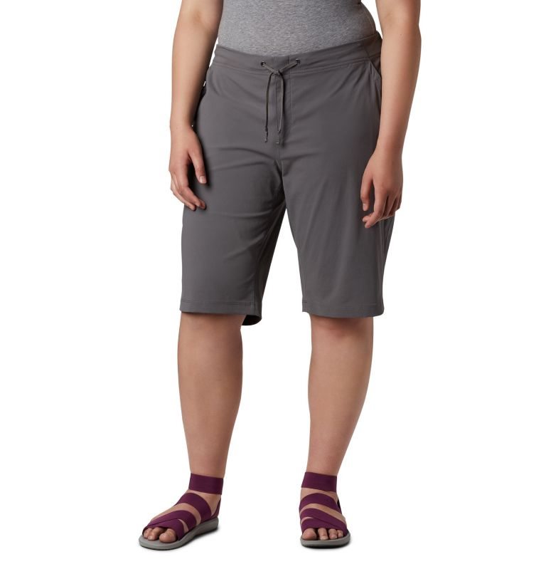 Women\'s Columbia Anytime Outdoor Long Shorts Dark Grey | Plus Size CA-KLA56